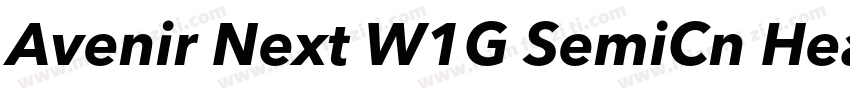 Avenir Next W1G SemiCn Heavy Italic字体转换